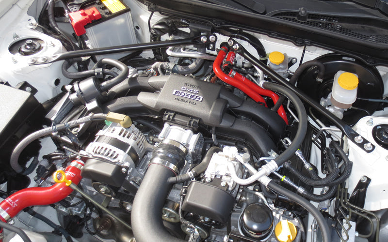 HPS Performance HPS Red Reinforced Silicone Heater Hose Kit Subaru 13-16 BRZ (view 2)