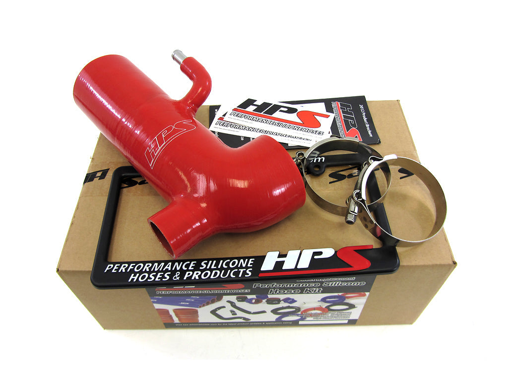 HPS Performance HPS Red Reinforced Silicone Post MAF Air Intake Hose Kit - Retain Stock Sound Tube Subaru 13-16 BRZ (view 1)