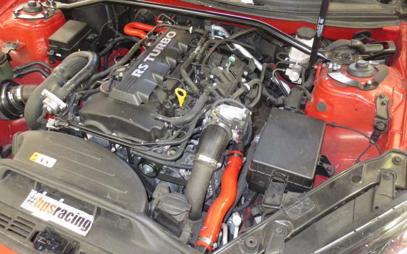 HPS Performance Products HPS Reinforced Red Silicone Radiator + Heater Hose Kit Coolant Hyundai 13-14 Genesis Coupe 2.0T Turbo 4Cyl (view 2)