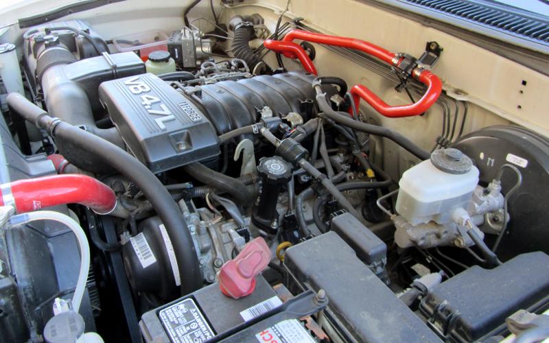 HPS Red Reinforced Silicone Heater Hose Kit Toyota 00-06 Tundra V8 4.7L Left Hand Drive (view 3)