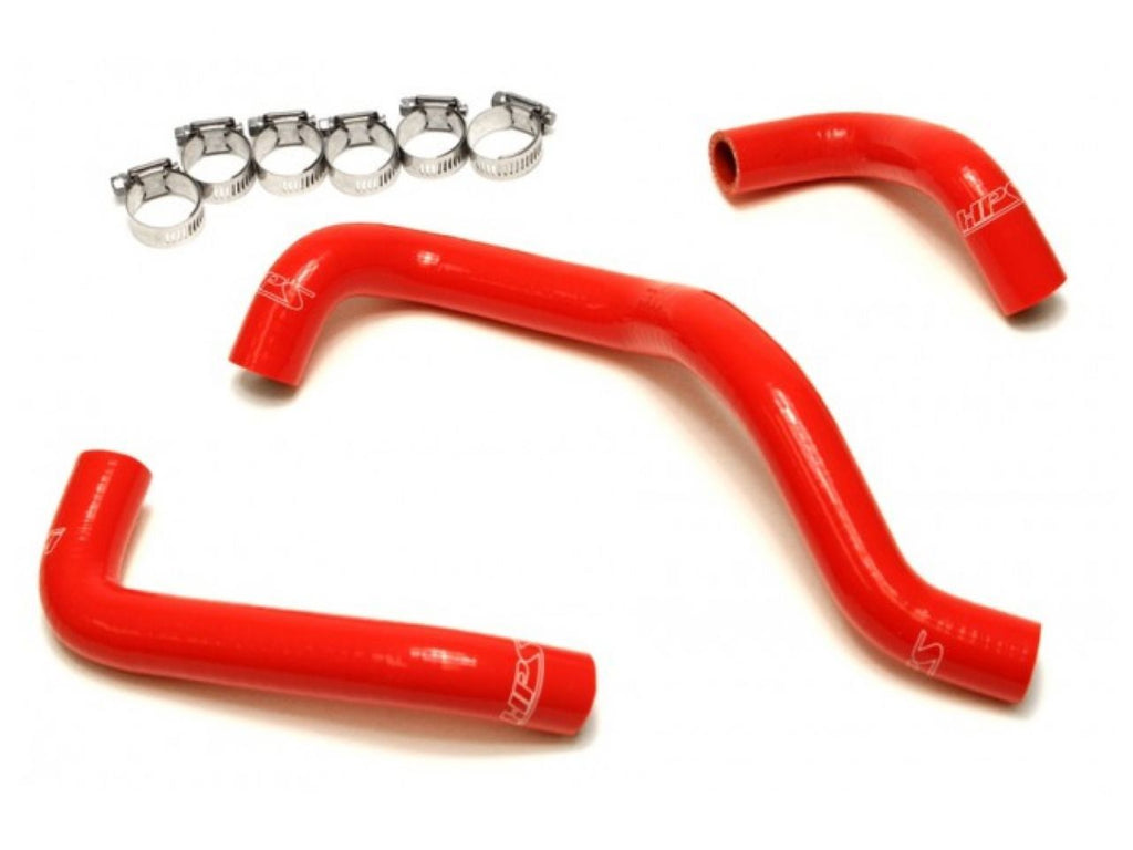 HPS Performance Products HPS Red Reinforced Silicone Heater Hose Kit Nissan 95-98 240SX S14 KA24DE (view 1)