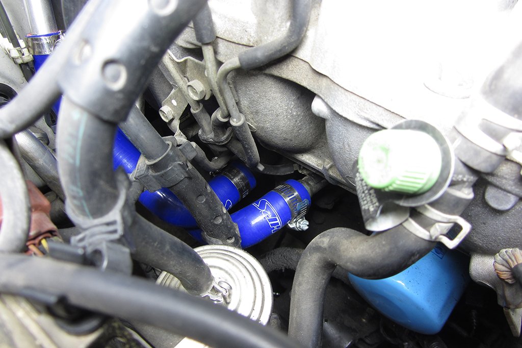 HPS Performance HPS Blue Reinforced Silicone Heater Hose Kit Nissan 95-98 240SX S14 KA24DE (view 4)