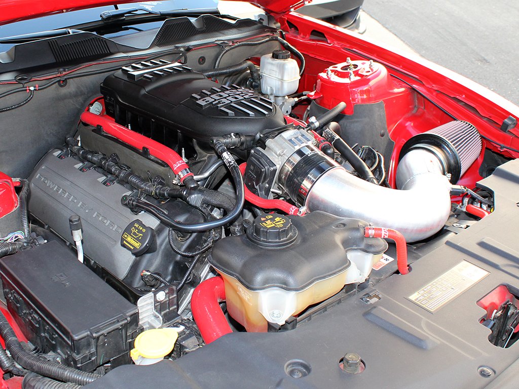HPS Performance HPS Red Reinforced Silicone Radiator and Heater Hose Kit Coolant Ford 11-14 Mustang GT 5.0L V8 & Boss 302 (view 2)
