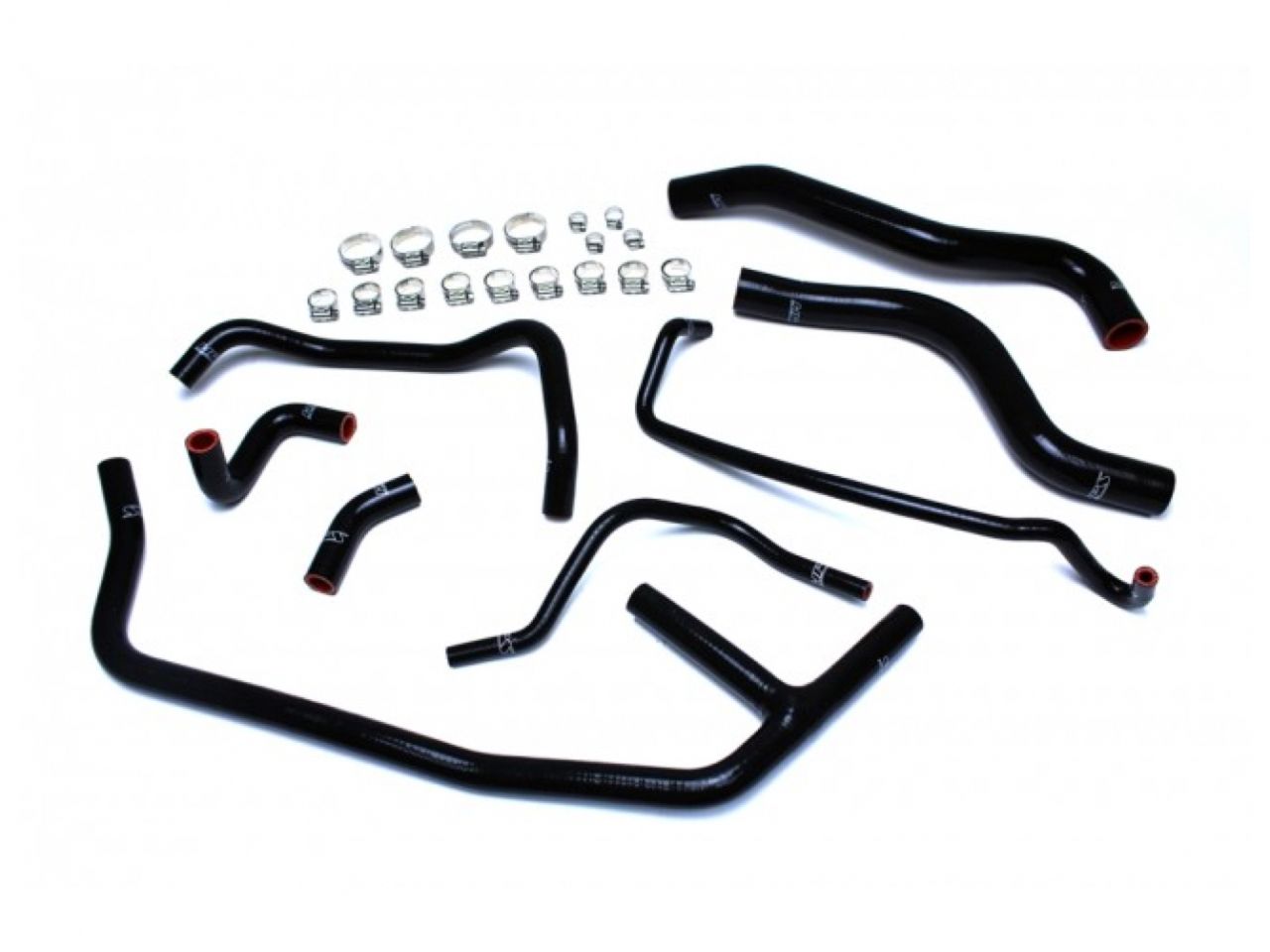 HPS Black Reinforced Silicone Radiator and Heater Hose Kit Coolant Ford 2015-2019 Mustang Ecoboost 2.3L Turbo (view 1)