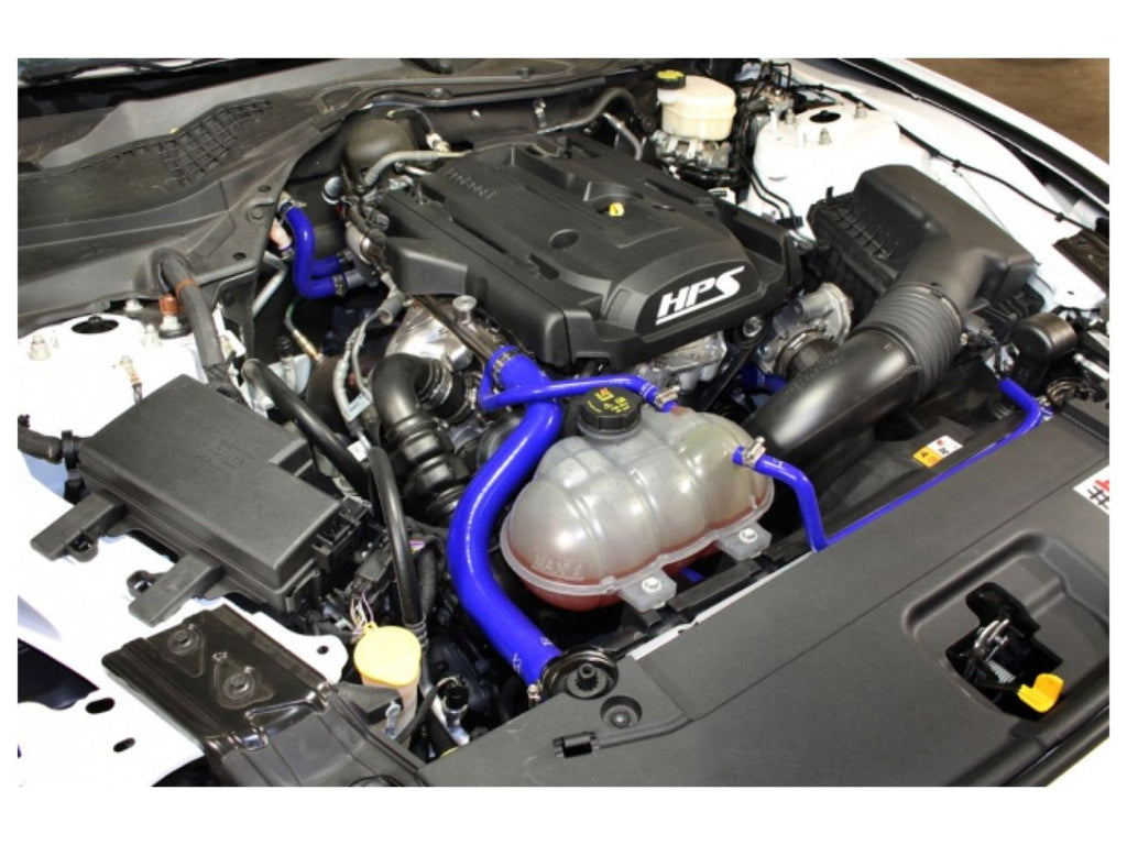 HPS Blue Reinforced Silicone Radiator and Heater Hose Kit Coolant Ford 2015-2019 Mustang Ecoboost 2.3L Turbo (view 2)
