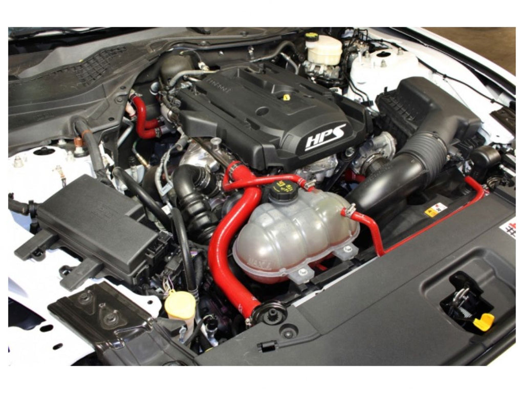 HPS Red Reinforced Silicone Radiator and Heater Hose Kit Coolant Ford 2015-2019 Mustang Ecoboost 2.3L Turbo (view 2)