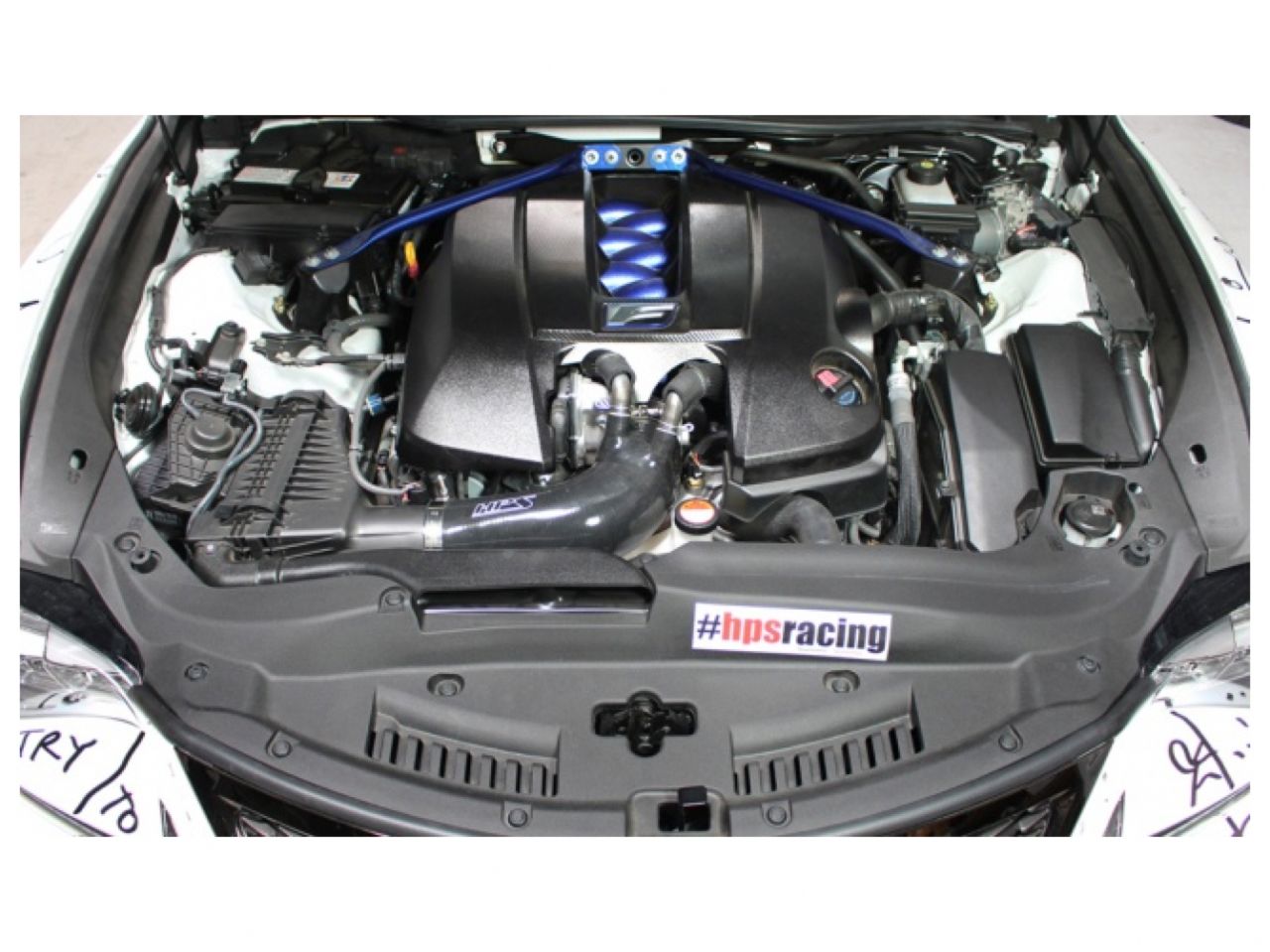 HPS Black Reinforced Silicone Post MAF Air Intake Hose Kit Lexus 2016 GSF GS F V8 5.0L (view 2)
