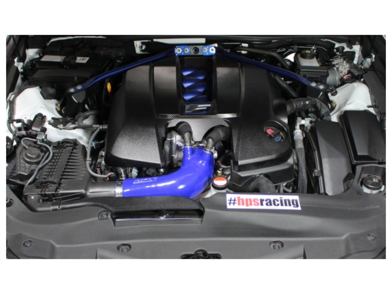 HPS Blue Reinforced Silicone Post MAF Air Intake Hose Kit Lexus 2016 GSF GS F V8 5.0L (view 2)
