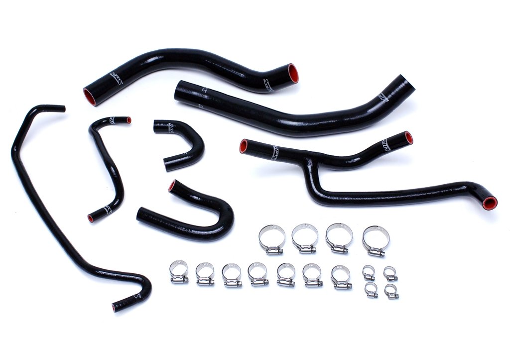 HPS Black Reinforced Silicone Radiator and Heater Hose Kit Coolant Ford 2015-2017 Mustang 3.7L V6 (view 4)