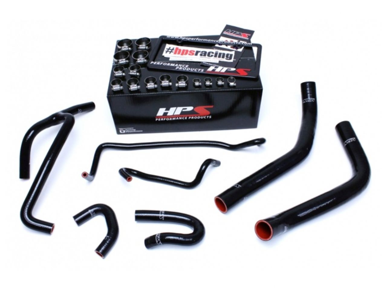 HPS Black Reinforced Silicone Radiator and Heater Hose Kit Coolant Ford 2015-2017 Mustang 3.7L V6 (view 2)