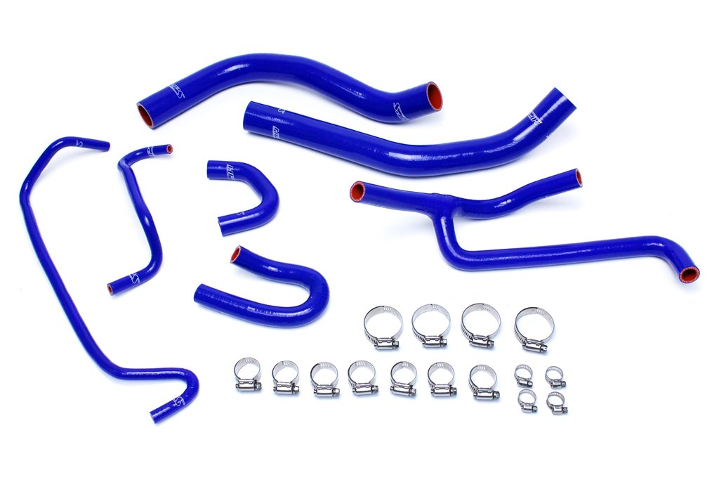 HPS Blue Reinforced Silicone Radiator and Heater Hose Kit Coolant Ford 2015-2017 Mustang 3.7L V6 (view 4)