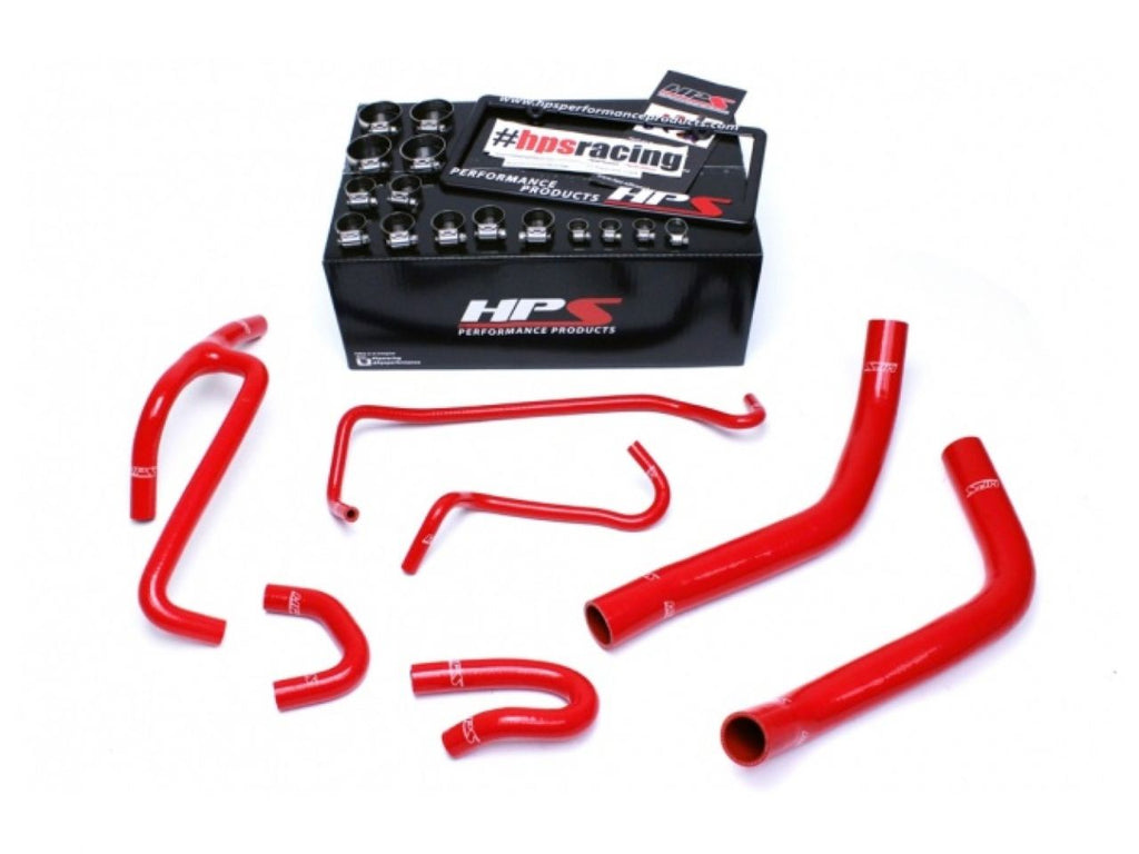 HPS Red Reinforced Silicone Radiator and Heater Hose Kit Coolant Ford 2015-2017 Mustang 3.7L V6 (view 2)