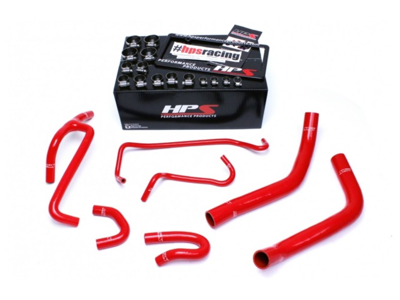 HPS Red Reinforced Silicone Radiator and Heater Hose Kit Coolant Ford 2015-2017 Mustang 3.7L V6 (view 2)