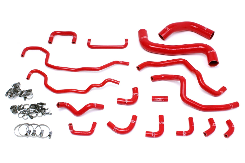 HPS Performance HPS Red Reinforced Silicone Radiator + Heater Hose Kit Subaru 15-16 WRX STI 2.5L Turbo (view 1)