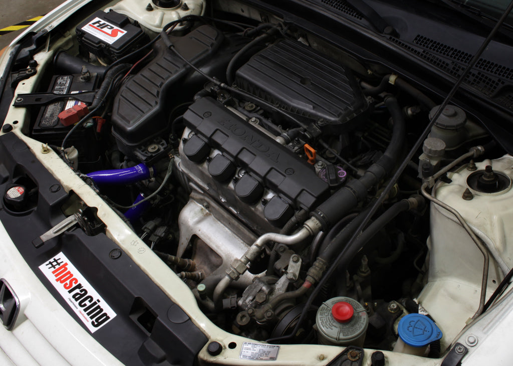 HPS Performance HPS Blue Reinforced Silicone Radiator Hose Kit Coolant Honda 01-05 Civic 1.7L Manual Trans. (view 2)