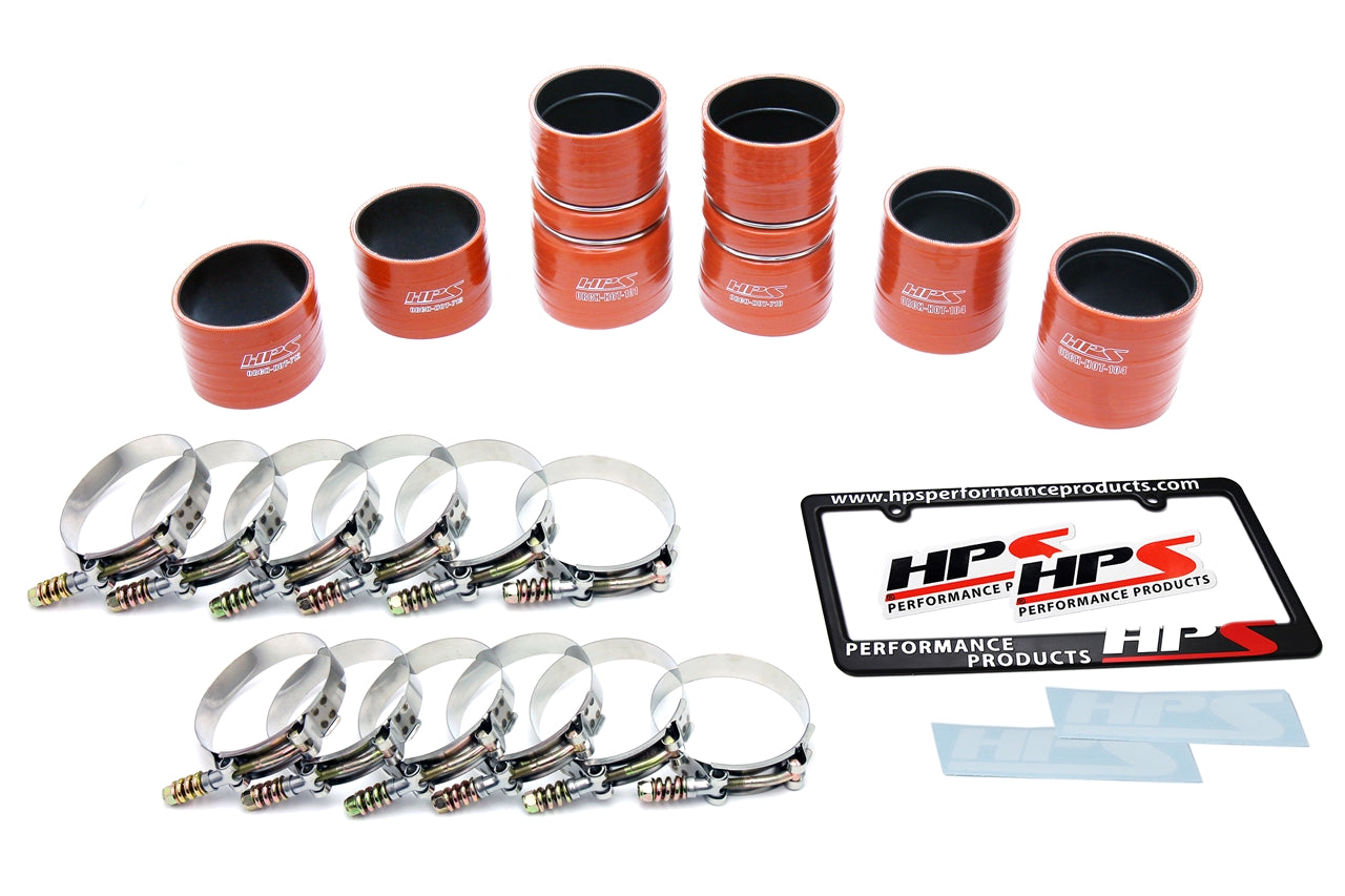HPS Performance Products HPS High Temp Reinforced Silicone Intercooler Hose Boots Kit Ford Late 1999 - 2003 F350 Superduty 7.3L PowerStroke Diesel