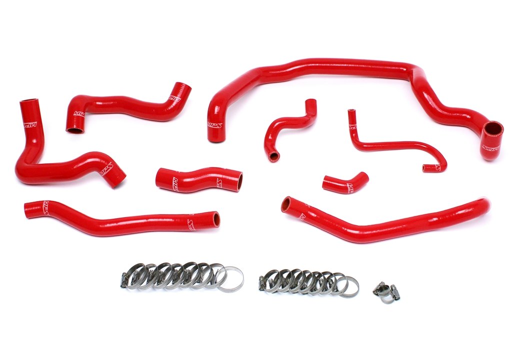 HPS Red Reinforced Silicone Radiator and Heater Hose Kit Coolant Mini 07-11 Cooper S R56 1.6L Turbo Manual Trans (view 2)