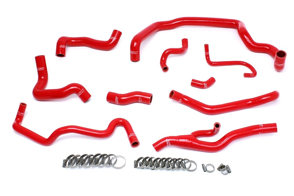 HPS Red Reinforced Silicone Radiator and Heater Hose Kit Coolant Mini 07-11 Cooper S R56 1.6L Turbo Automatic Trans (view 2)