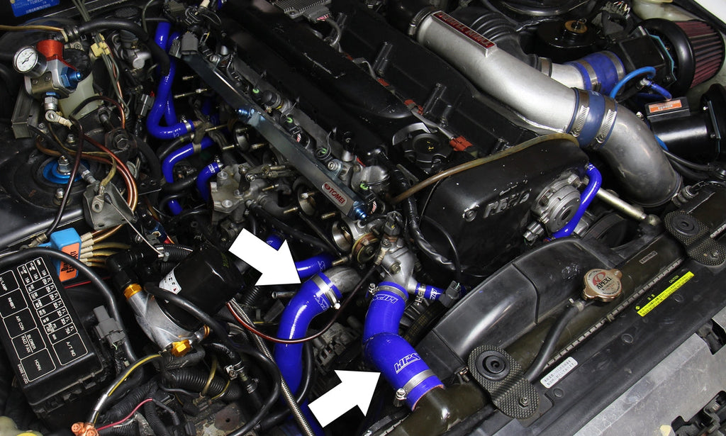 HPS Performance Products HPS Blue Reinforced Silicone Radiator Hose Kit Coolant Nissan 89-94 Skyline GTR R32 RB26DETT Twin Turbo
