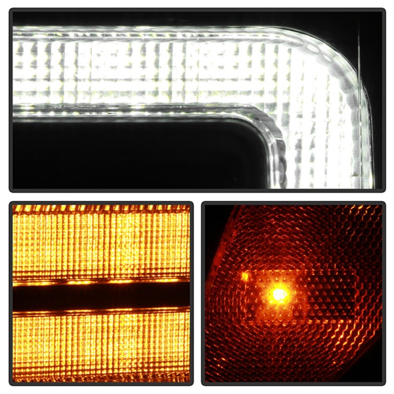 SPYDER Signature 20-22 Ford F250/F350 (Halogen) Proj. Headlights - Black (PRO-YD-FS20HALSI-SEQ-BK) 5088628