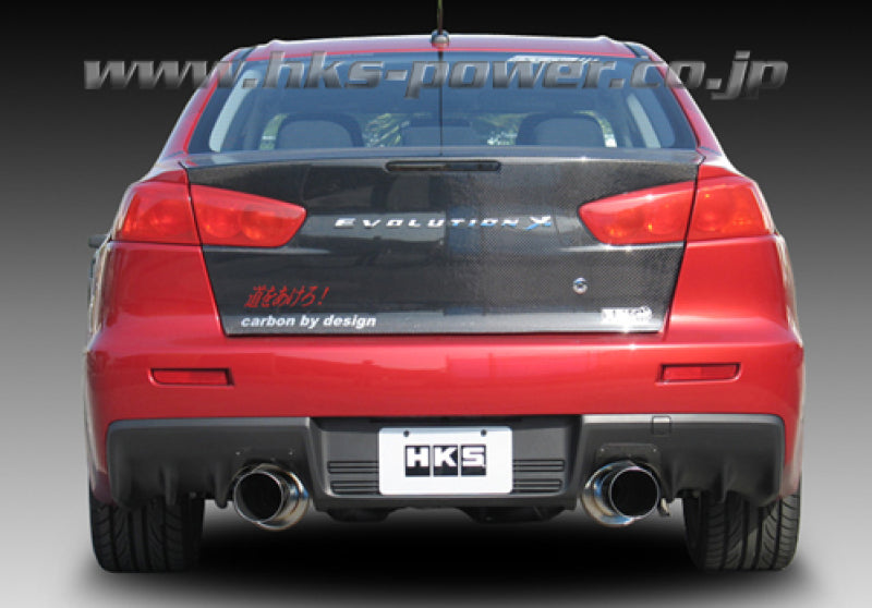 HKS Hi-Power Catback Exhaust - Mitsubishi Lancer Evolution 2008 2010-2015 (view 2)
