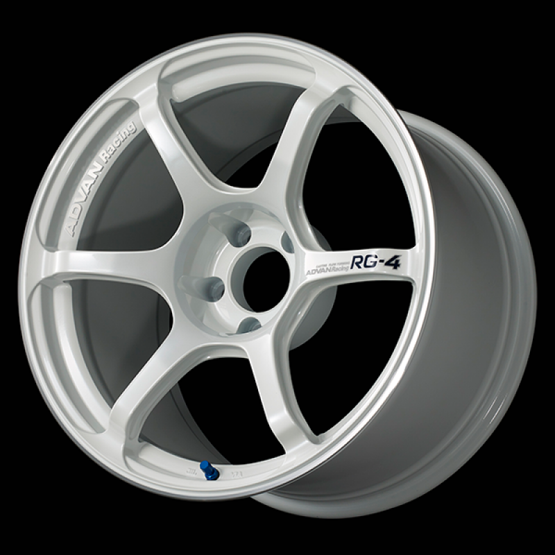 Advan RG-4 17x8.5 / +31 Offset / 5x114.3 / 73mm Bore / Racing White Metallic and Ring YA47H31EWMR