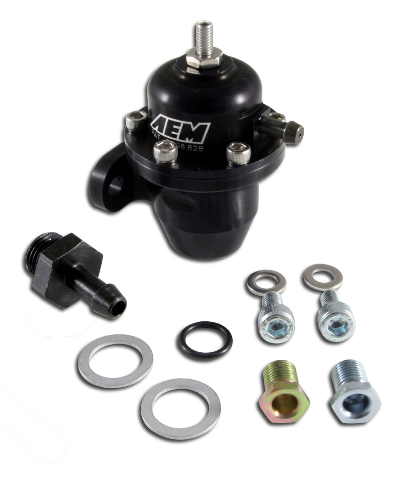 AEM Electronics Fuel Pressure Regulator Black Honda Acura (view 1)