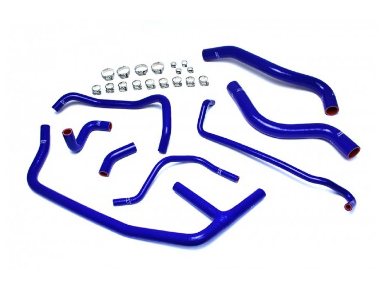 HPS Blue Reinforced Silicone Radiator and Heater Hose Kit Coolant Ford 2015-2019 Mustang Ecoboost 2.3L Turbo (view 1)