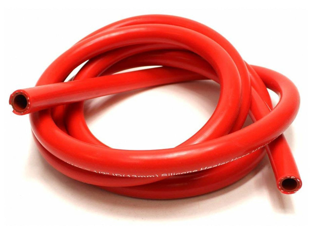 HPS 5/16" ID Red High Temp Reinforced Silicone Heater Hose Tubing, 8mm ID (view 1)