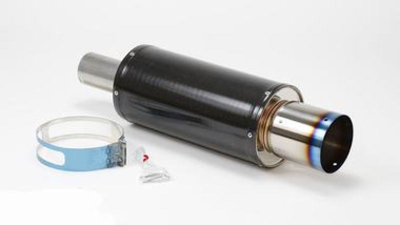 HKS Universal Carbon-Ti Cat-Back Exhaust - 170mm Shell/75mm Diameter (view 1)