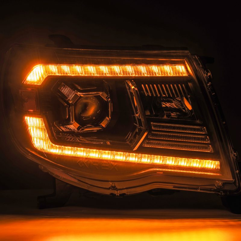 AlphaRex 05-11 Toyota Tacoma LUXX LED Projector Headlights Plank Style Chrome w/Activation Light/DRL 880740 *Discontinued