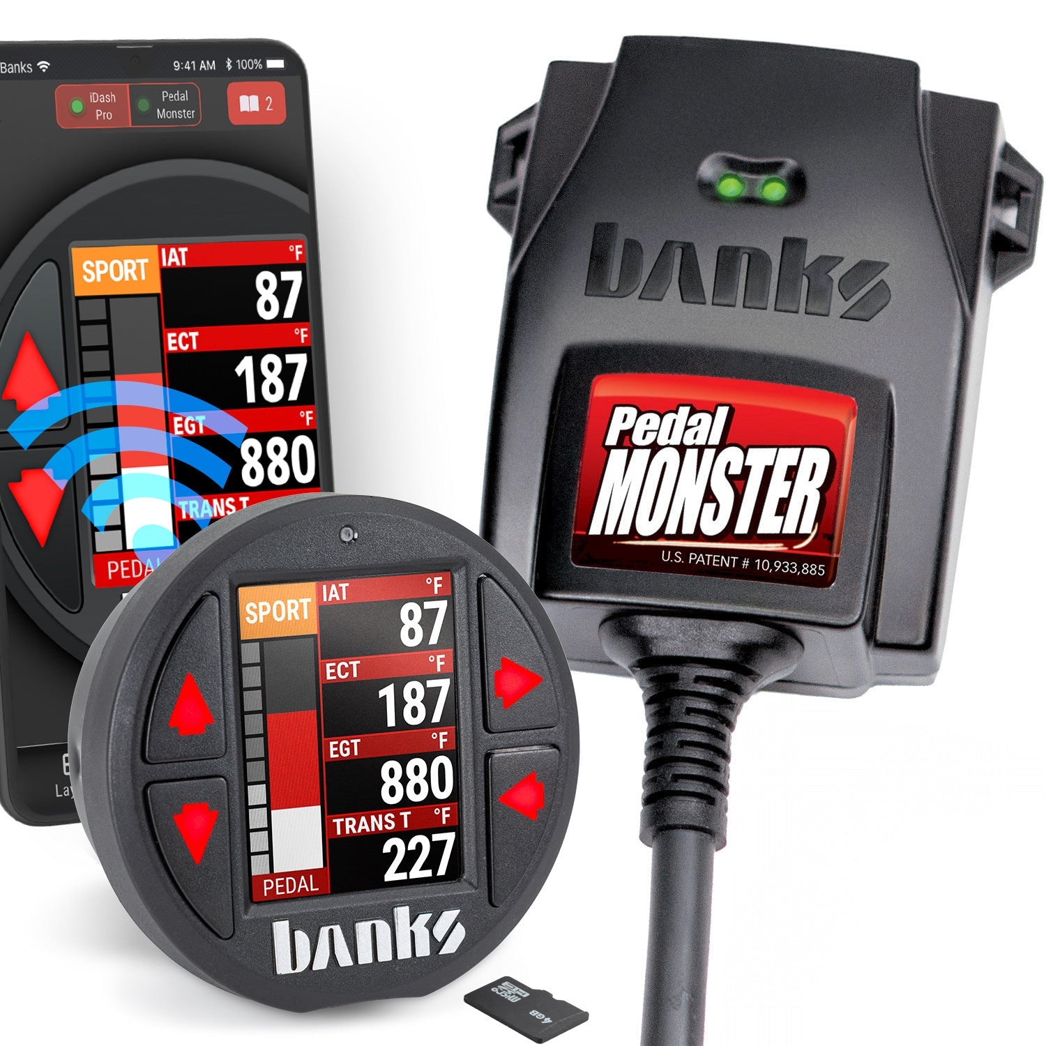 Banks Power Pedal Monster Kit Sumitomo TS 025 Sealed Series (Gray) 6-Way PM-07 With iDash Data Pro 64343-P