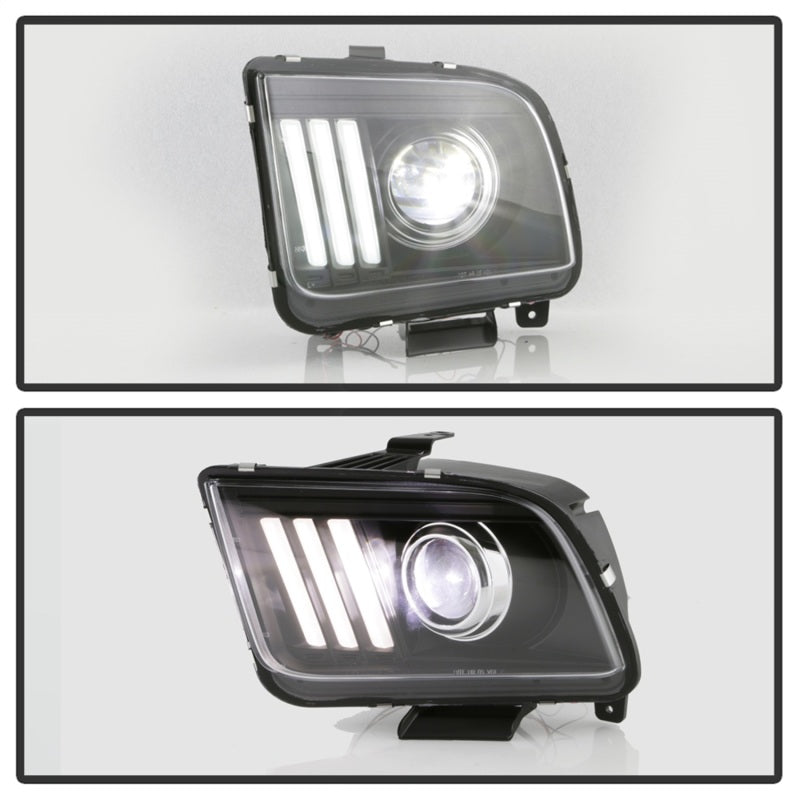 Spyder Ford Mustang 05-08 V2 High-Power LED Headlights - Black PRO-YD-FM05AP-BK 5088192