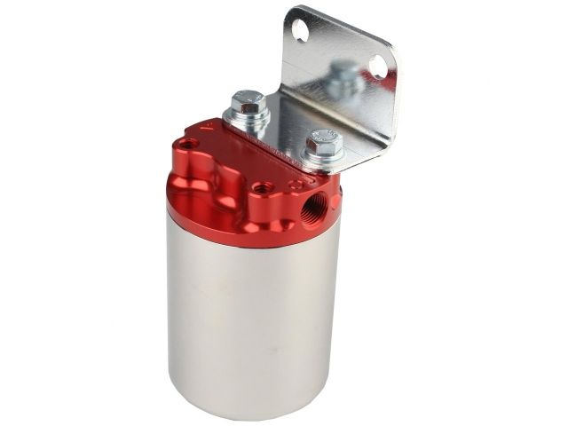 Aeromotive 10 Micron, Red/Polished Canister Fuel Filter (view 2)