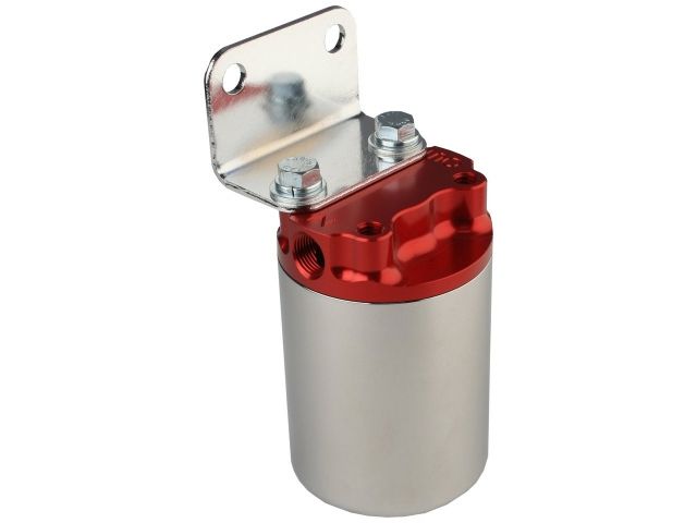 Aeromotive 10 Micron, Red/Polished Canister Fuel Filter (view 4)