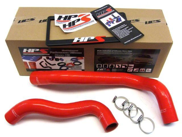 HPS Red Reinforced Silicone Radiator Hose Kit Coolant Ford 99-01 F550 Superduty w/ 7.3L Diesel Single Alternator (view 1)