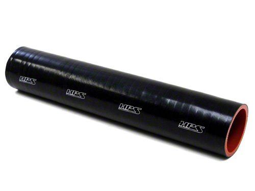 HPS 4-5/16" ID, 1 Foot Length, Silicone Straight Coupler Tube Hose, High Temp 4-ply Reinforced, Black, 110mm ID (view 1)