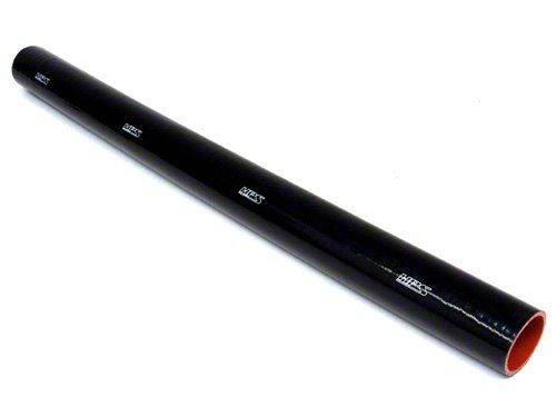HPS 1-1/2" ID, 3 Feet Length, Silicone Straight Coupler Coolant Tube Hose, High Temp 4-ply Reinforced, Black, 38mm ID (view 1)