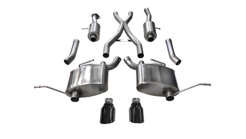 Corsa Performance 15-16 Jeep Grand Cherokee Black 2.5in Dual Rear Exit Cat-Back Exhaust (view 1)