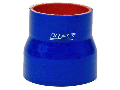HPS 3/8" - 1/2" ID, 4" Length, Silicone Straight Reducer Coupler Hose, High Temp 4-ply Reinforced, 9.5mm - 13mm ID, Blue (view 1)