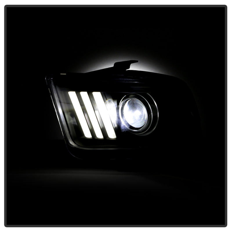 Spyder Ford Mustang 05-08 V2 High-Power LED Headlights - Black PRO-YD-FM05AP-BK 5088192