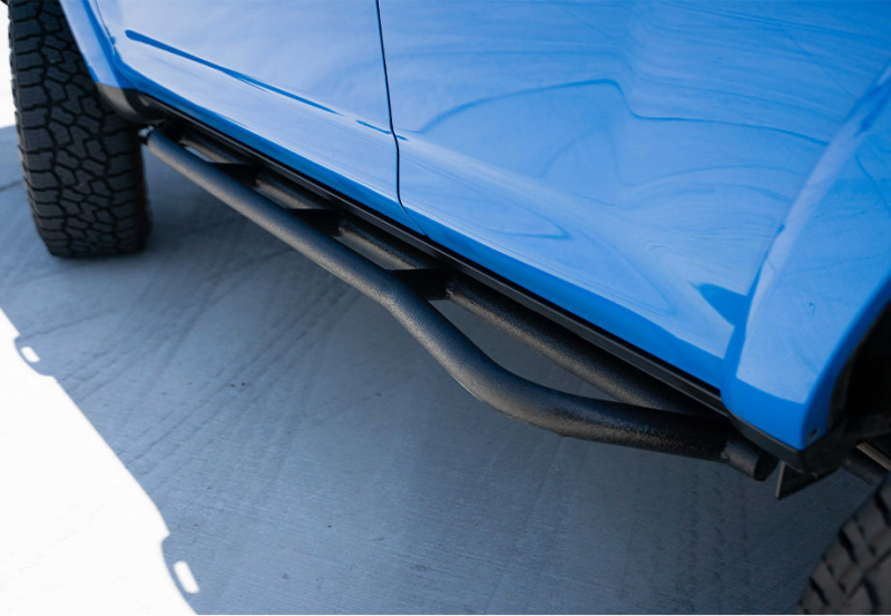 Cali Raised LED Cali Raised 10-24 Toyota 4Runner Trail Edition Bolt On Rock Sliders - No Kick Out / BedLiner CR2704