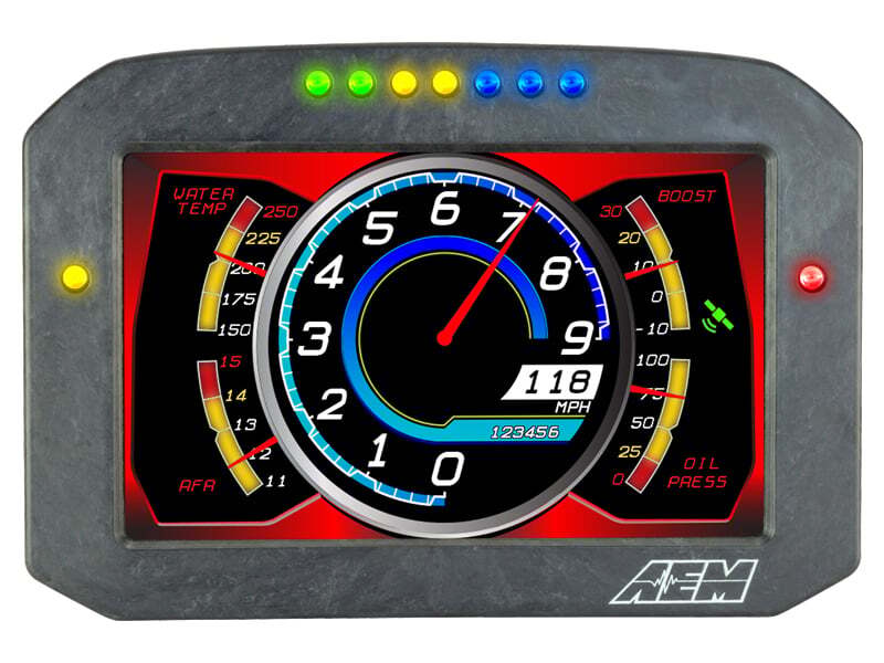 AEM CD-7G Carbon Flush Digital Dash Display w/ Internal 20Hz GPS & Antenna 30-5702F