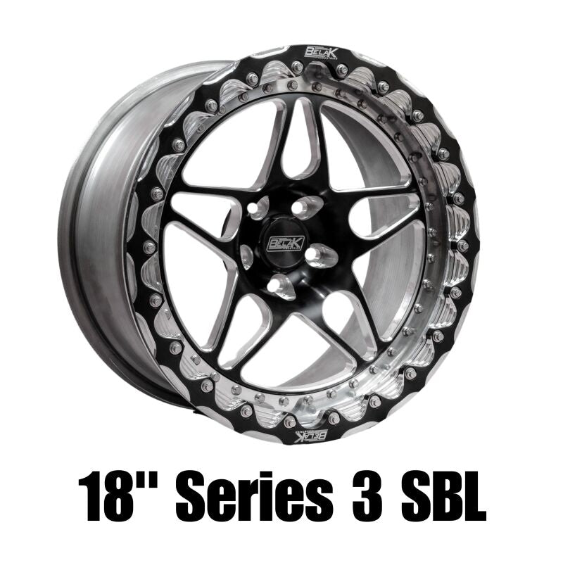 Belak Wheels Belak 18x12 / 8.75in BS / 5x4.75BP / High Pad / Series 3 Wheel - Single Beadlock 18125475S38BS-SBL