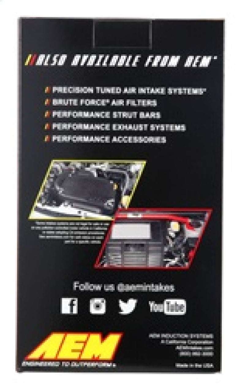 AEM Induction AEM DryFlow Air Filter AIR FILTER KIT 3.25in X 7in DRYFLOW 21-2113DK