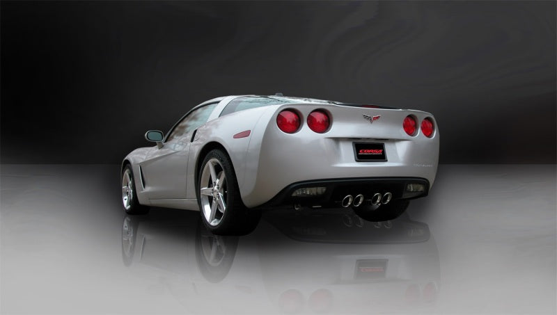 Corsa Performance Polished Sport Axle-Back Exhaust 05-08 Chevrolet Corvette C6 6.0L V8 (view 3)