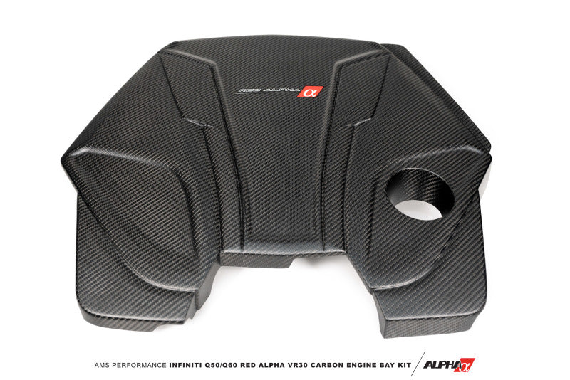 AMS Performance Infiniti 17+ Q60 / 16+ Q50 3.0TT Alpha Matte Carbon Engine Cover ALP.28.06.0001-1