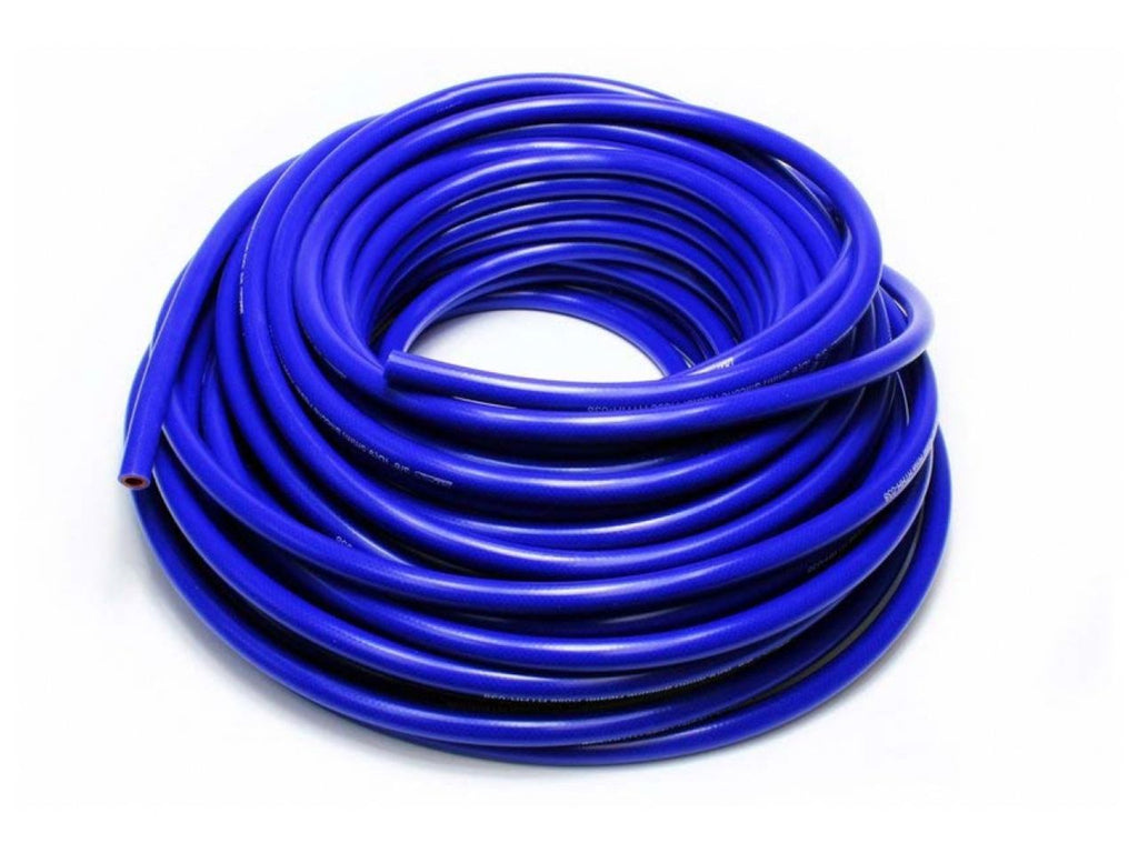 HPS High Temp 1/4"ID(6mm) Reinforced Silicone Heater Hose Blue-100 Ft Roll (view 2)