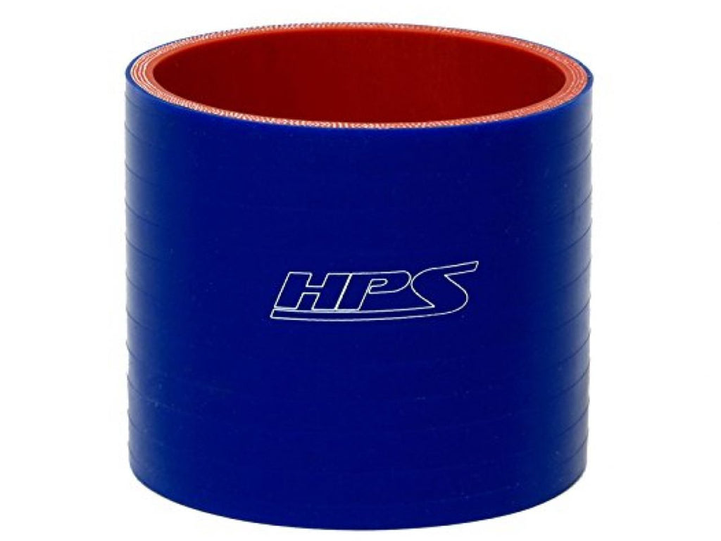 HPS 3-5/8" ID, 3" Length, Silicone Straight Coupler Hose, High Temp 4-ply Reinforced, 92mm ID, Blue (view 2)