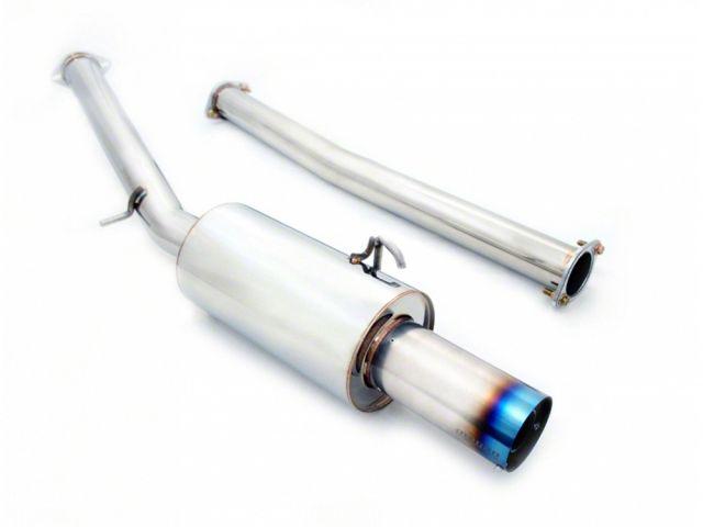 Megan Racing Cat-Back Exhaust System for 2008-2011 Mitsubishi Lancer Evo 10 3" Pipe Dual 4" Ti-Tip Silencer (view 1)